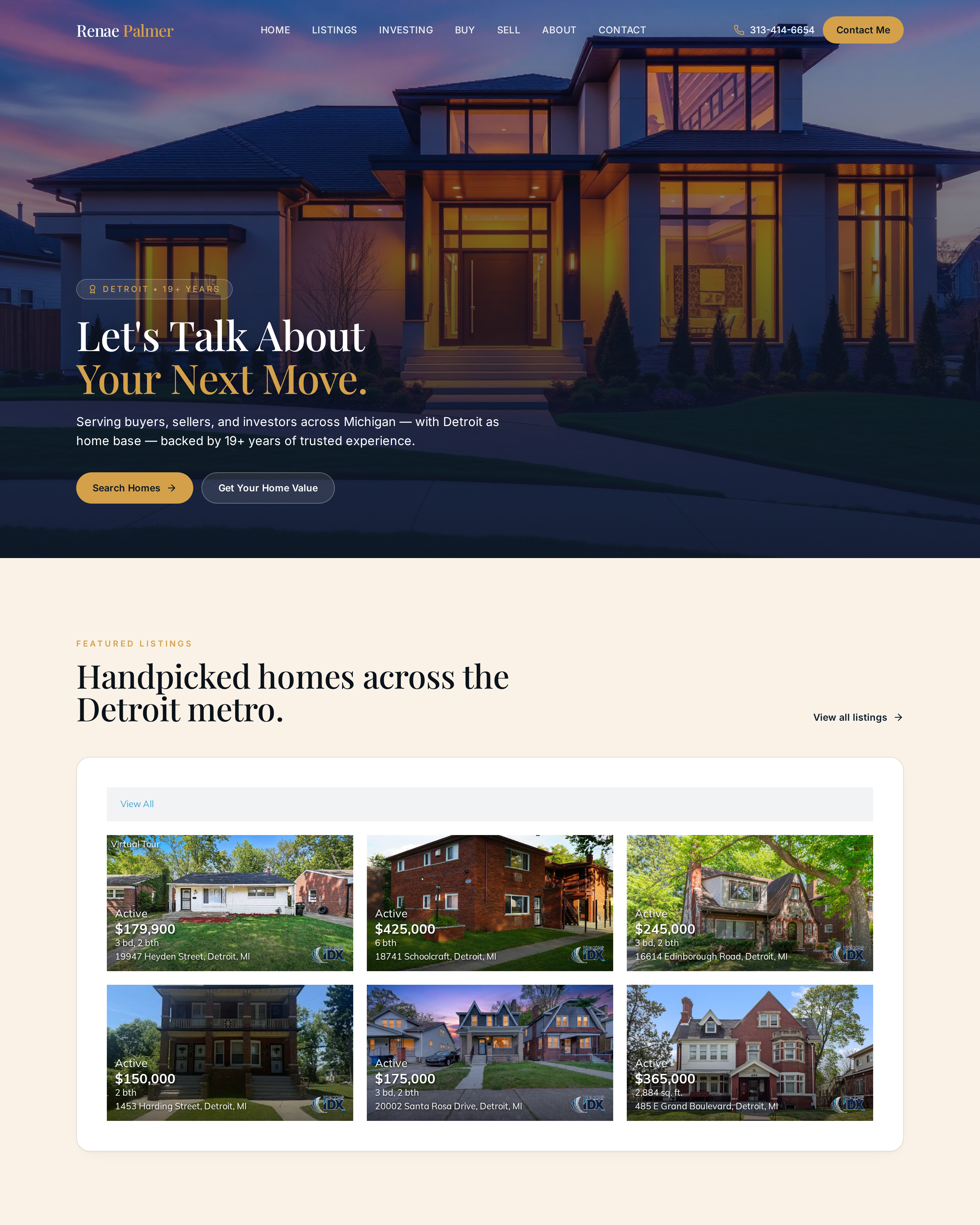Renae Palmer Real Estate website preview